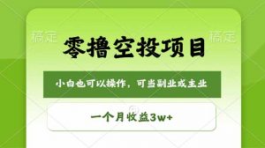 零撸空投项目，最新玩法，每天零碎时间，一个月3w＋-沧海聊项目