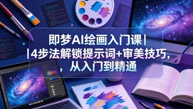 即梦AI绘画入门课｜4步法解锁提示词+审美技巧，从入门到精通-沧海聊项目