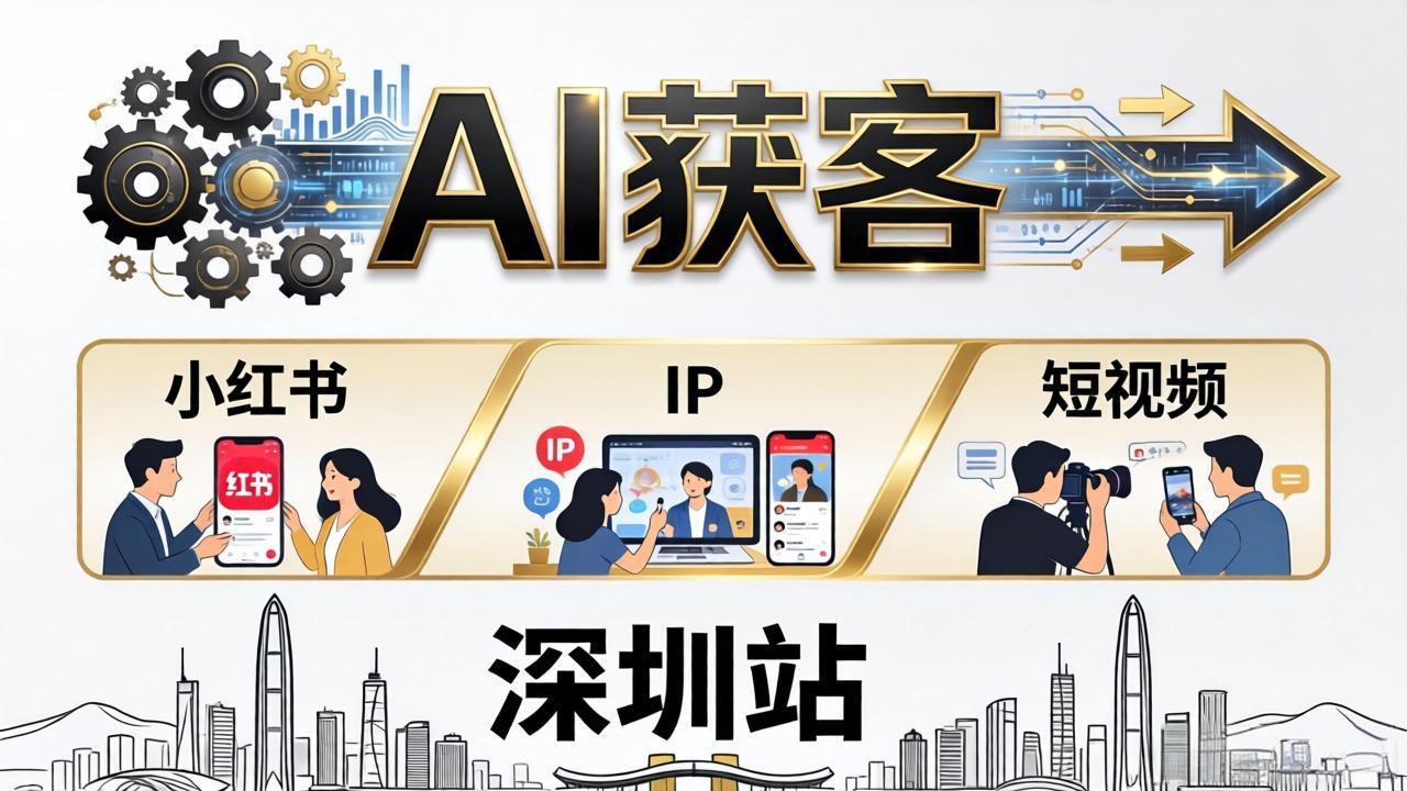 2026AI获客大课深圳站：4月17日-19日3天2夜拆透小红书+IP+短视频，老板操盘手必来-沧海聊项目