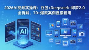 2026AI视频实操课：豆包+Deepseek+即梦2.0全拆解，70+爆款案例直接套用-沧海聊项目