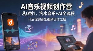 AI音乐视频创作营｜从0到1，汽水音乐+AI全流程，开启你的音乐视频创作之旅-沧海聊项目