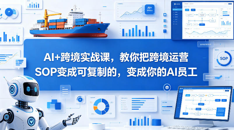 AI+跨境实战课，教你把跨境运营S0变成可复制的，变成你的AI员工-沧海聊项目