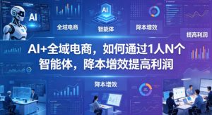 AI+全域电商，如何通过1人N个智能体，降本增效提高利润-沧海聊项目