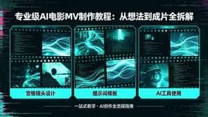 专业级AI电影MV制作教程，从想法到成片全拆解，宫格镜头+提示词模板+AI工具一站式教学-沧海聊项目
