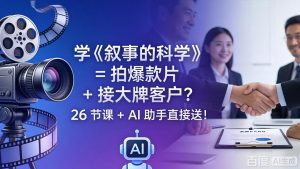 学《叙事的科学》= 拍爆款片 + 接大牌客户？26 节课 + AI 助手直接送！-沧海聊项目