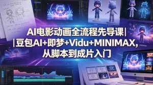 AI电影动画全流程先导课｜豆包AI+即梦+Vidu+MINIMAX，从脚本到成片入门-沧海聊项目