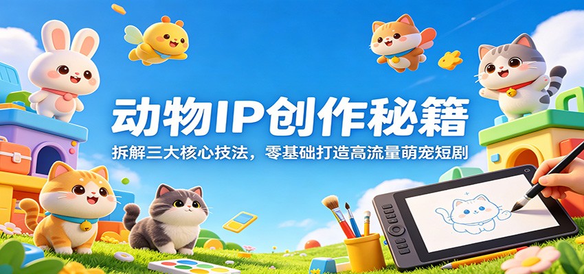 动物IP创作秘籍：拆解三大核心技法，零基础打造高流量萌宠短剧-沧海聊项目