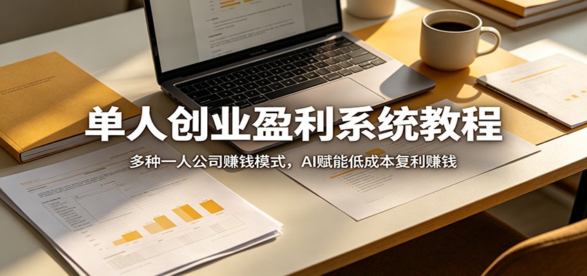 单人创业盈利系统教程：多种一人公司赚钱模式，AI赋能低成本复利赚钱-沧海聊项目