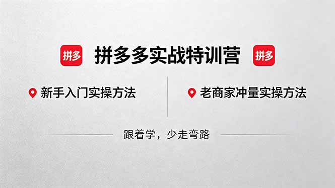 拼多多实战特训营(更新5月3-沧海聊项目
