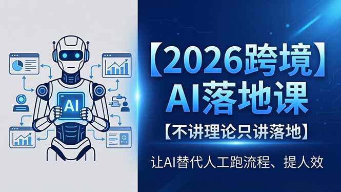 2026跨境AI落地课，不讲理论只讲落地，让AI替代人工跑流程、提人效-沧海聊项目