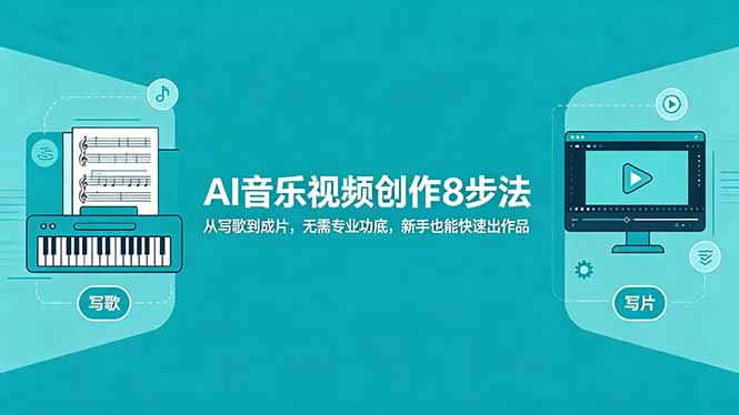 AI音乐视频创作8步法：从写歌到成片，无需专业功底，新手也能快速出作品-沧海聊项目
