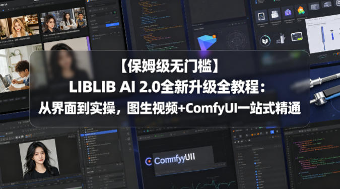 【保姆级无门槛】LIBLIB AI 2.0全新升级全教程：从界面到实操，图生视频+ComfyUI一站式精通-沧海聊项目
