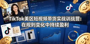 TikTok美区短视频带货实战训战营：在规则变化中持续盈利-沧海聊项目