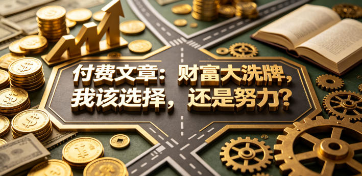 付费文章：财富大洗牌，我该选择，还是努力？-沧海聊项目