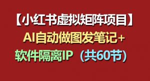 小红书虚拟矩阵项目：软件隔离IP+AI自动做图发笔记(共60节)-沧海聊项目
