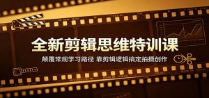 全新剪辑思维特训课：颠覆常规学习路径，靠剪辑逻辑搞定拍摄创作-沧海聊项目