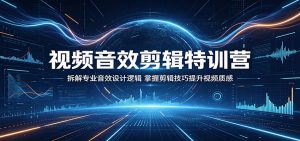 视频音效剪辑特训营：拆解专业音效设计逻辑，掌握剪辑技巧提升视频质感-沧海聊项目