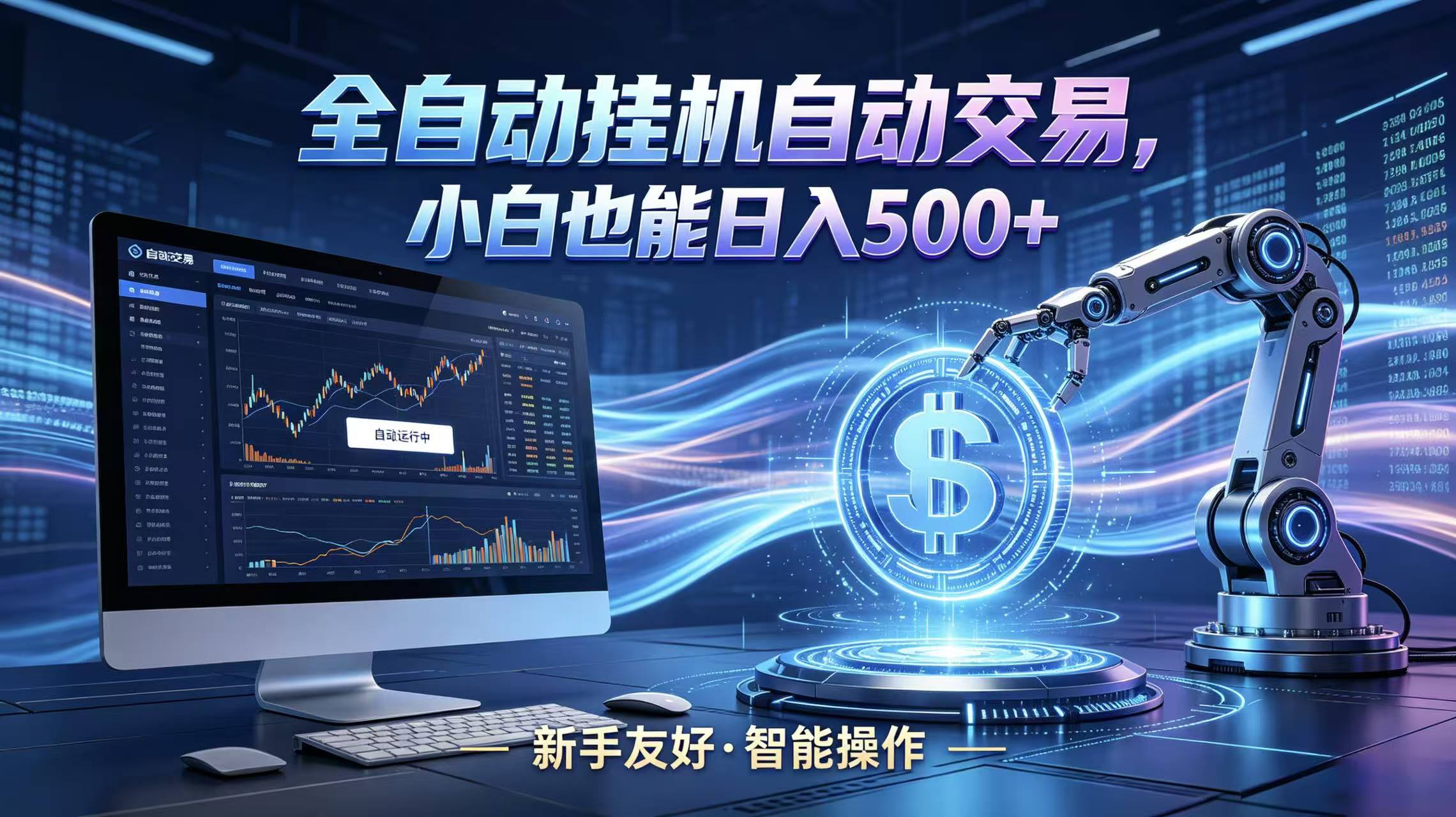 全新智能化交易助手，傻瓜式操作，小白也能快速上手，轻松实现日入500+-沧海聊项目