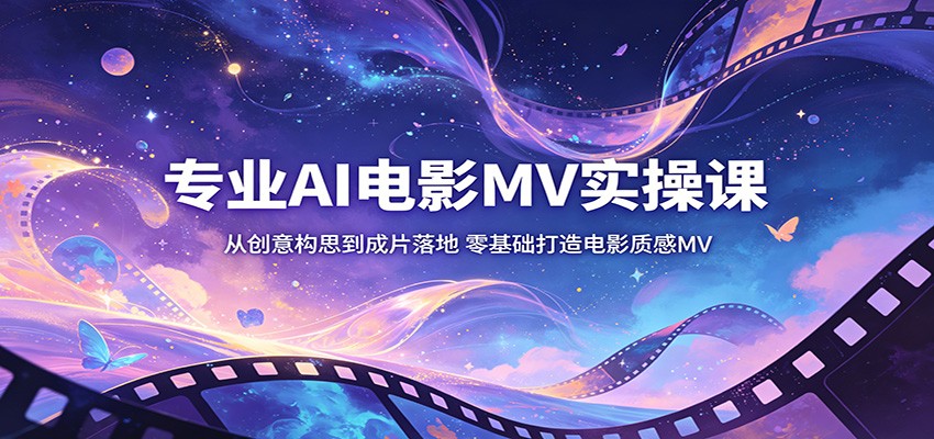 专业AI电影MV实操课：从创意构思到成片落地，零基础打造电影质感MV-沧海聊项目