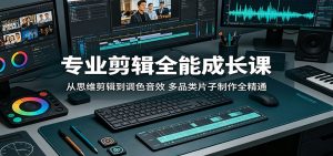 专业剪辑全能成长课：从思维剪辑到调色音效，多品类片子制作全精通-沧海聊项目