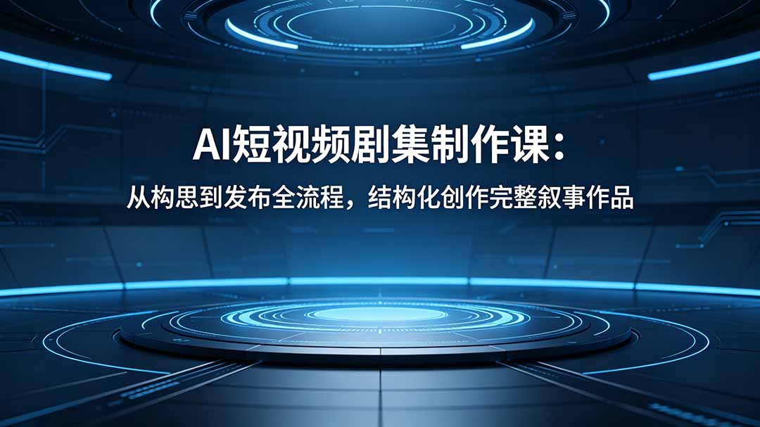 AI短视频剧集制作课：从构思到发布全流程，结构化创作完整叙事作品-沧海聊项目