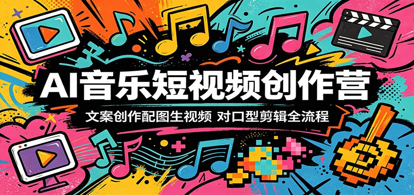 AI音乐短视频创作营：文案创作配图生视频，对口型剪辑全流程-沧海聊项目
