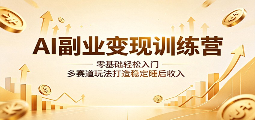 AI副业变现训练营：零基础轻松入门，多赛道玩法打造稳定睡后收入-沧海聊项目