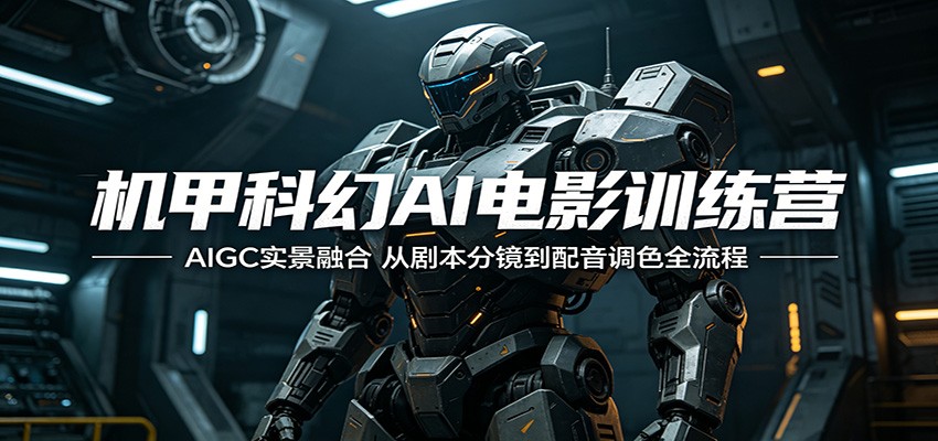 机甲科幻AI电影训练营：AIGC实景融合，从剧本分镜到配音调色全流程-沧海聊项目