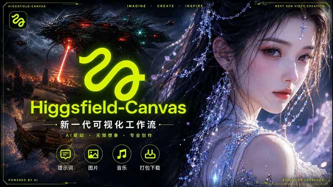 Higgsfield Canvas AI视频制作详解，节点式工作流搭建，重构新式视频创作完整教程-沧海聊项目
