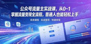 公众号流量主实战课，从0~1掌握流量变现全流程，普通人也能轻松上手-沧海聊项目