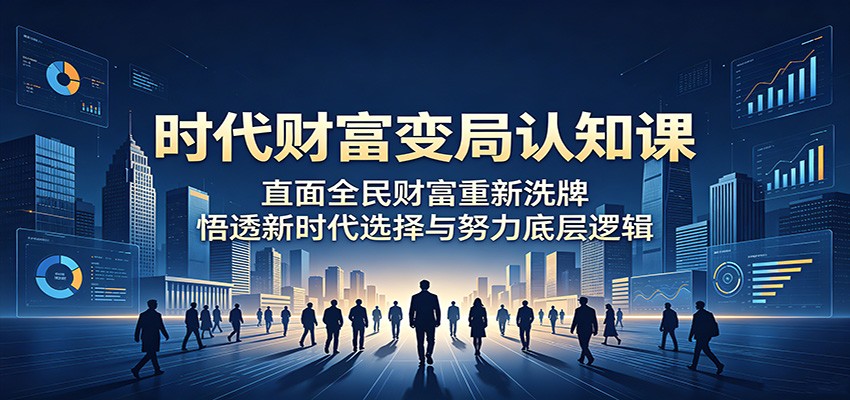 时代财富变局认知课：直面全民财富重新洗牌，悟透新时代选择与努力底层逻辑-沧海聊项目