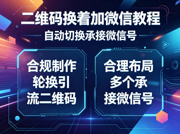 二维码换着加微信教程，自动切换承接微信号，合规制作轮换引流二维码，合理布局多个承接微信号-沧海聊项目