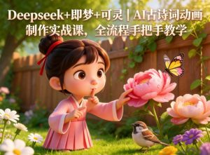 Deepseek+即梦+可灵｜AI古诗词动画制作实战课，全流程手把手教学-沧海聊项目