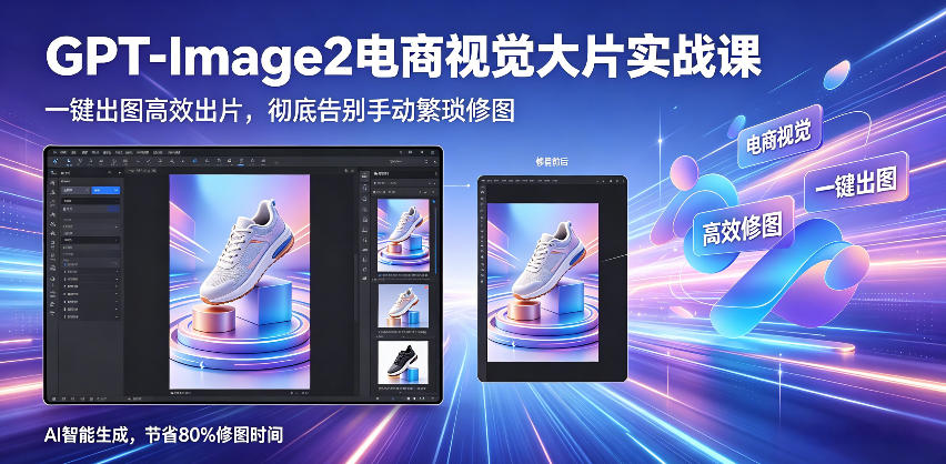 GPT-Image2电商视觉大片实战课，一键出图高效出片，彻底告别手动繁琐修图-沧海聊项目