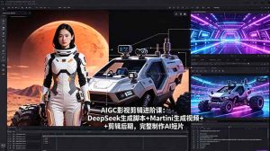 AIGC影视剪辑进阶课：DeepSeek生成脚本+Martini生成视频+剪辑后期，完整制作AI短片-沧海聊项目