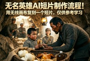 无名英雄AI短片制作流程！用无线画布复刻一个短片，仅供参考学习-沧海聊项目