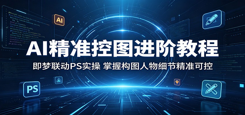 AI精准控图进阶教程：即梦联动PS实操，掌握构图人物细节精准可控-沧海聊项目