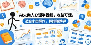 AI火柴人心理学视频，收益可观，适合小白操作，保姆级教学-沧海聊项目