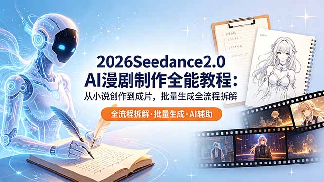 2026Seedance2.0 AI制作全能教程：从小说创作到成片，批量生成全流程拆解-沧海聊项目
