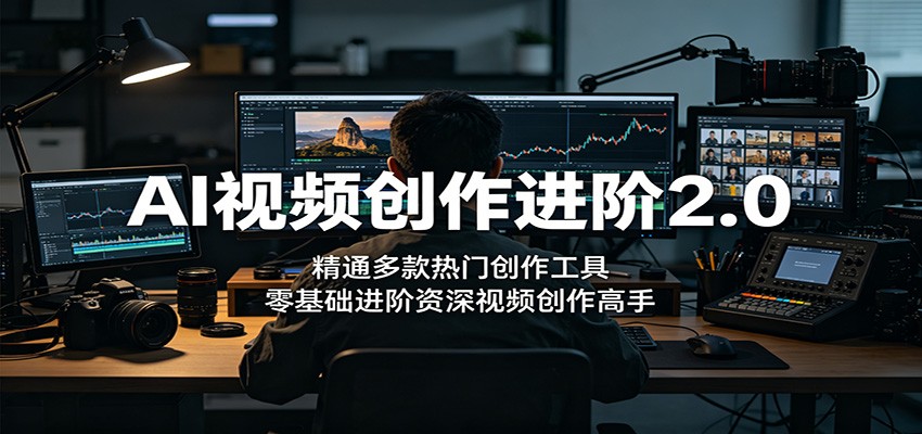 AI视频创作进阶2.0：精通多款热门创作工具，零基础进阶资深视频创作高手-沧海聊项目