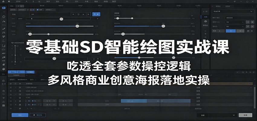 零基础SD智能绘图实战课：吃透全套参数操控逻辑，多风格商业创意海报落地实操-沧海聊项目
