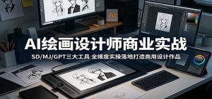 AI绘画设计师商业实战：SD/MJ/GPT三大工具，全维度实操落地打造商用设计作品-沧海聊项目