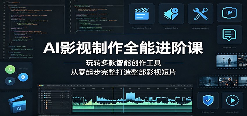 AI影视制作全能进阶课：玩转多款智能创作工具，从零起步完整打造整部影视短片-沧海聊项目
