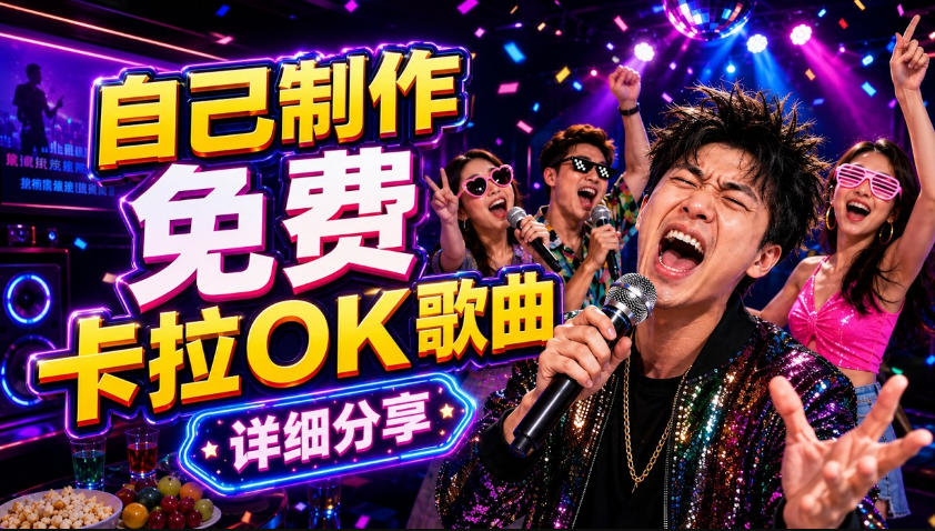 零基础AI制作免费卡拉OK视频教程，从歌曲生成、音轨分离到字幕制作、视频导出，手把手教学-沧海聊项目