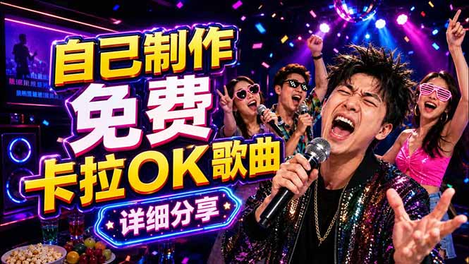 免费卡拉OK歌曲制作全攻略：音轨分离字幕制作，零基础快速做出专业K歌视频-沧海聊项目