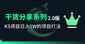KS项目2.0期-拆本周结1W项目思路，几张图撬动流量群体，真的生猛-沧海聊项目