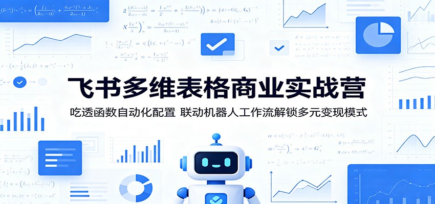 飞书多维表格商业实战营：吃透函数自动化配置，联动机器人工作流解锁多元变现模式-沧海聊项目