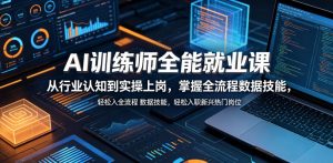 AI训练师全能就业课，从行业认知到实操上岗，掌握全流程数据技能，轻松入职新兴热门岗位-沧海聊项目