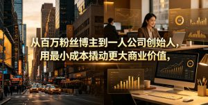 从百万粉丝博主到一人公司创始人,用最小成本撬动更大商业价值-沧海聊项目