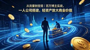 从流量到变现｜百万博主实战，一人公司搭建，轻资产放大商业价值-沧海聊项目